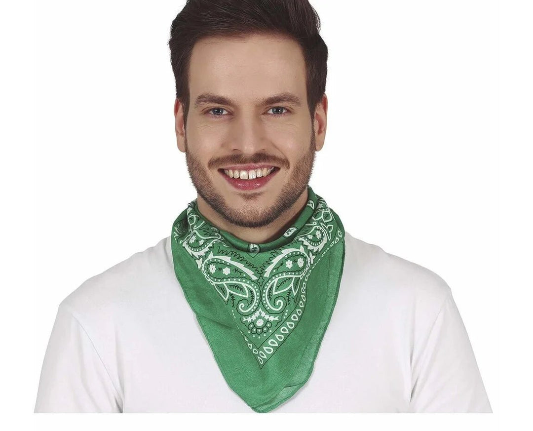 GREEN DENIM SCARF - PartyExperts