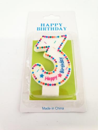 Happy Brithday Candle No. 3 - PartyExperts