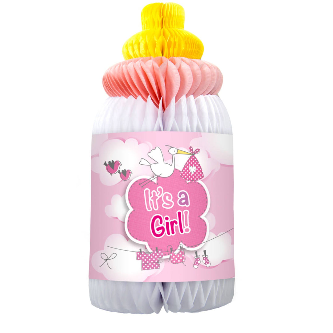 Honeycomb Baby Bottle It's a Girl - PartyExperts