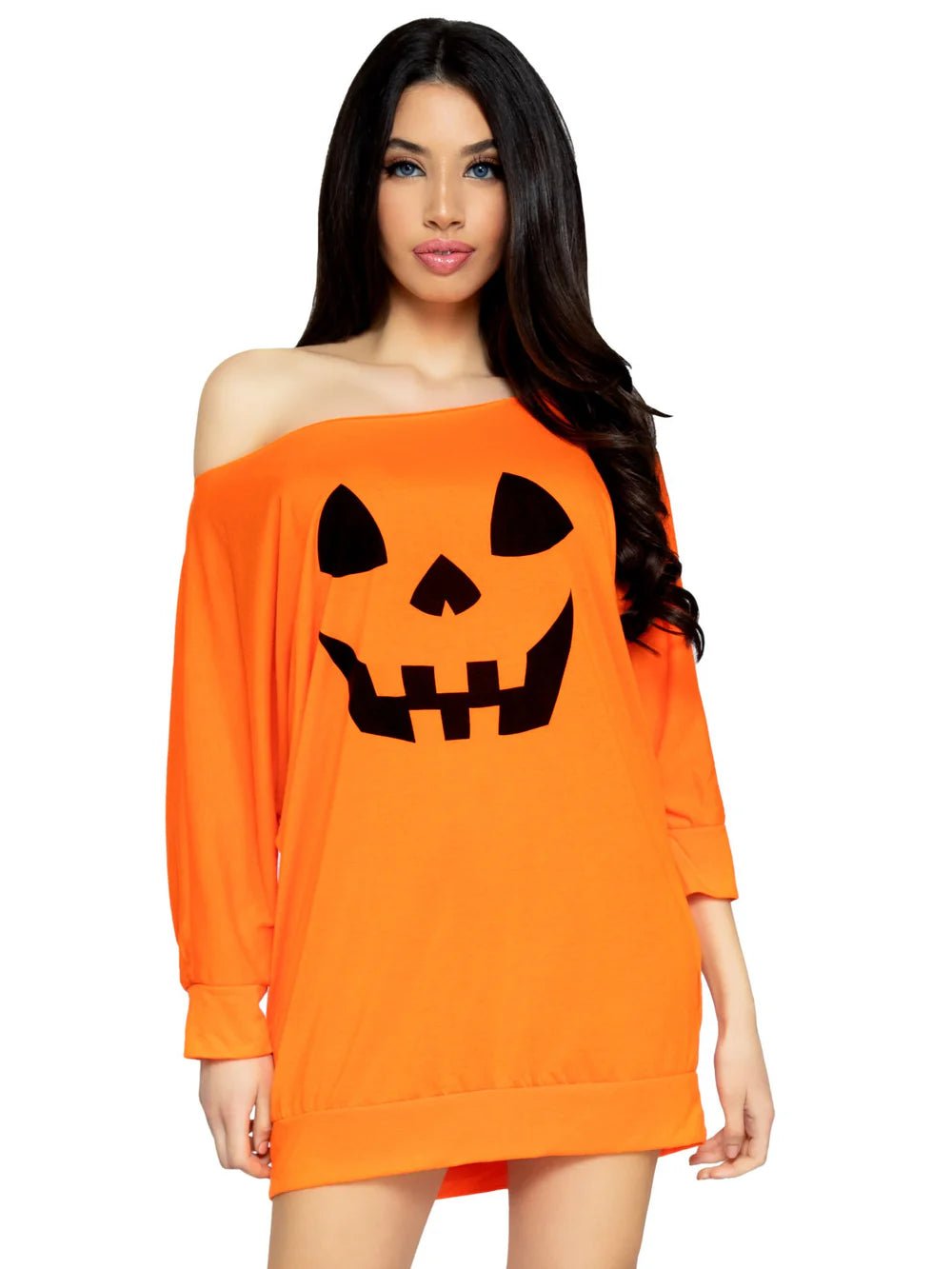 Jersey pumpkin dress SML/MED ORANGE - PartyExperts