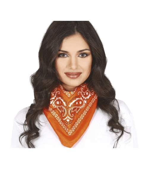 ORANGE DENIM SCARF - PartyExperts