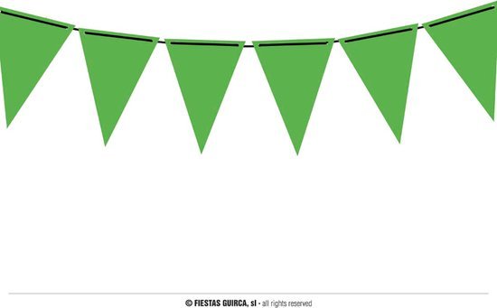 PENNANT NEON GREEN 19X27 CMS PAPER BANNER - PartyExperts