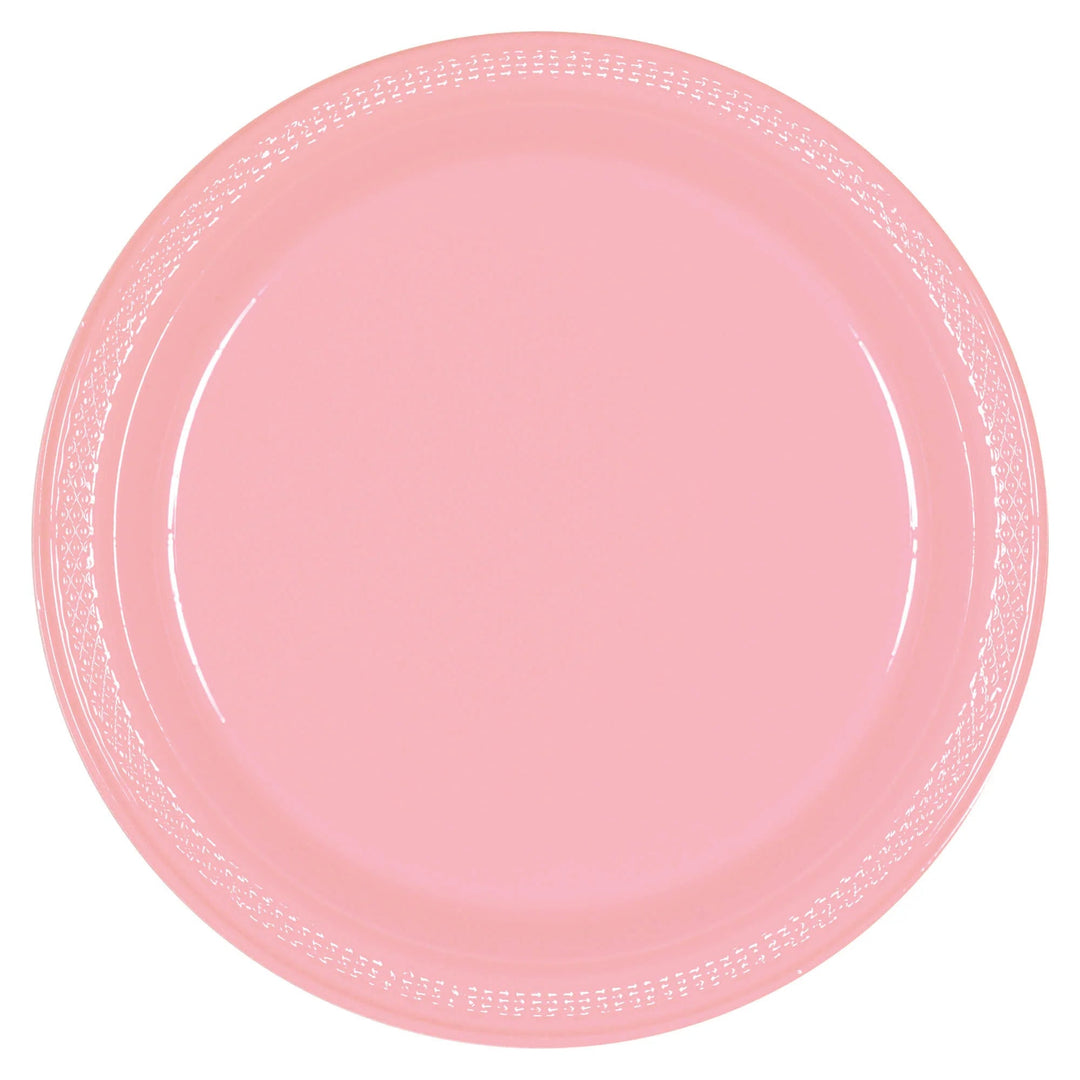 Pink 10" Plastic Dinner Plates (20 Pack) - PartyExperts