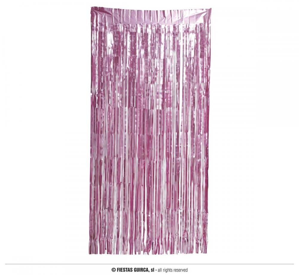 PINK MATT METALLIC CURTAIN 100X200 CMS - PartyExperts