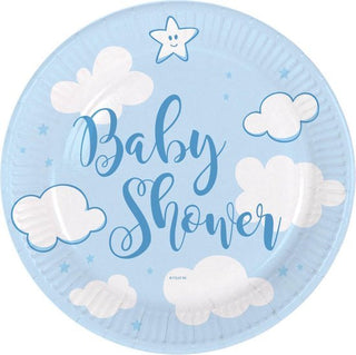 Plates Baby Shower Boy 18cm /8 - PartyExperts