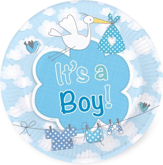 Plates It's a Boy 18cm /8 - PartyExperts