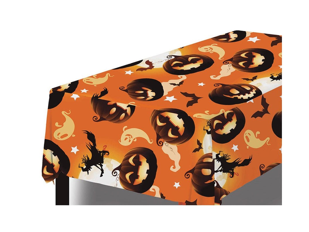 PUMPKIN TABLECLOTH 137X274 - PartyExperts