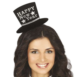 SILVER "HAPPY NEW YEAR" HEADBAND - PartyExperts