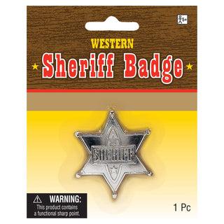 Silver Sheriff Badge Ø´Ø§Ø±Ø© Ø´Ø±ÙŠÙ ÙØ¶ÙŠØ© - PartyExperts