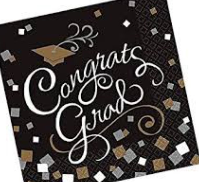 Sophisticated Grad Graduation Party Beverage Paper Napkins (Pack of 36), Multicolor, 5" x 5" - PartyExperts