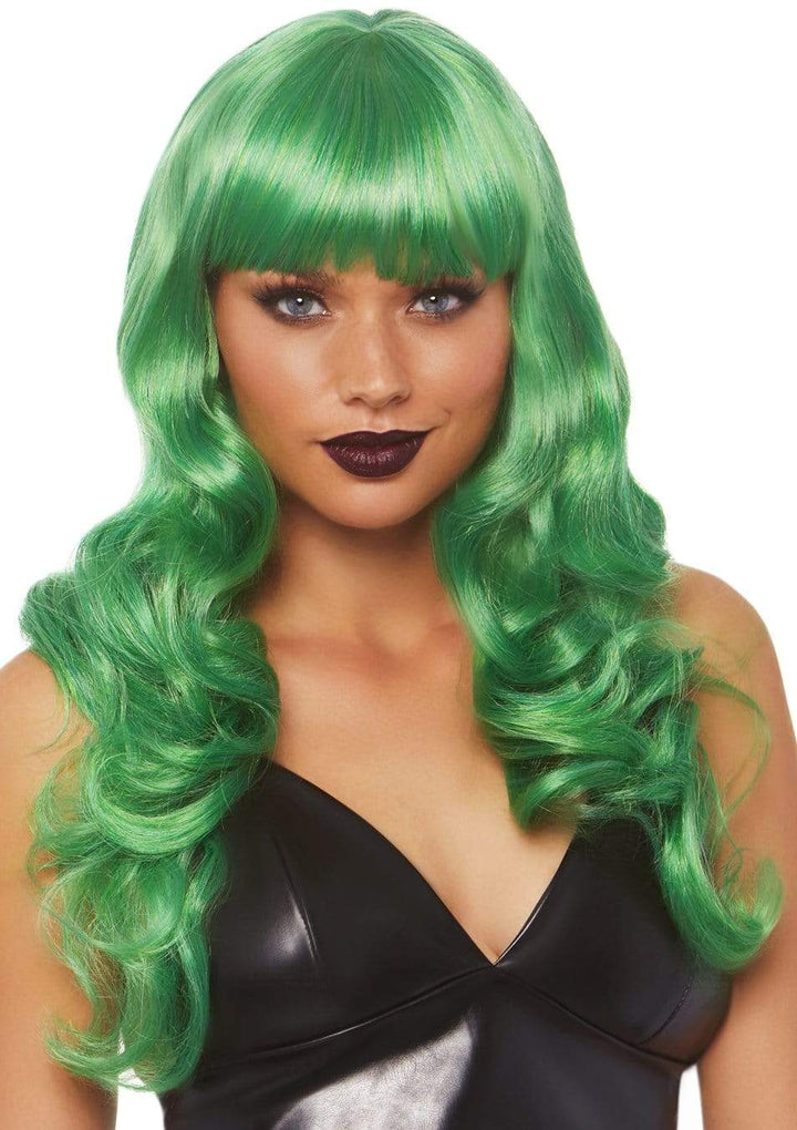 Wavy Wig with Bangs - PartyExperts