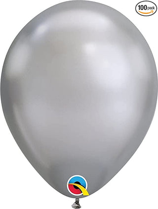 11in Chrome Silver /100 - PartyExperts