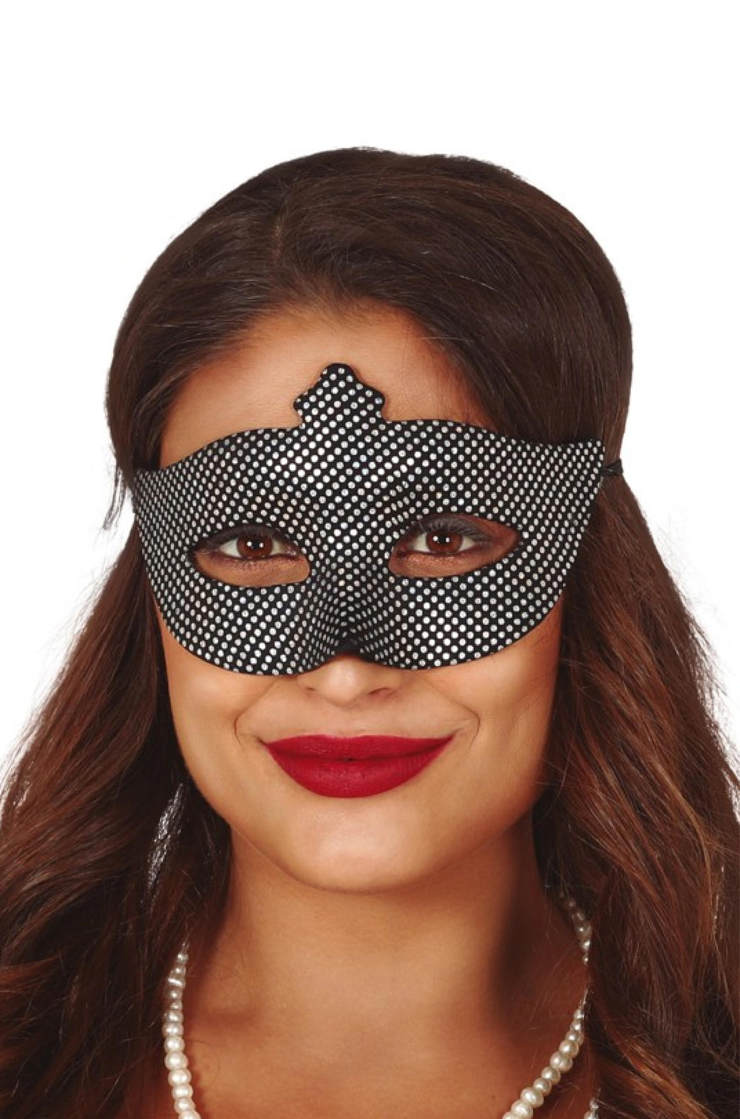 BLACK/SILVER MASK - PartyExperts