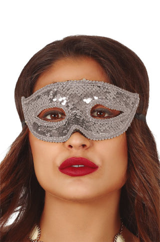 Silver sequin Mask.