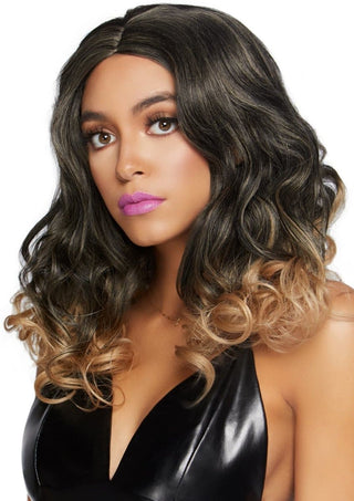 18" Curly Ombre Long Bob Wig.