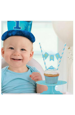 1st Birthday Boy Mini Cake Stand Kit - PartyExperts