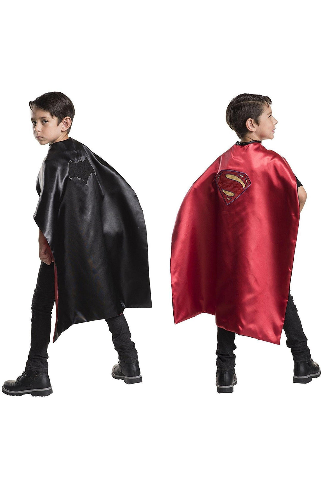 2 SIDED BATMAN & SUPERMAN REVERSIBLE CAPE - PartyExperts