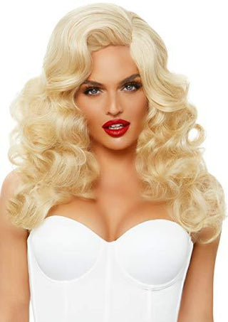 20" Bombshell long curly wig.