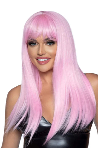 24" Straight Wig with Bangs - PartyExperts