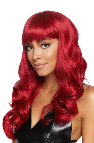 24" Wavy Wig with Bangs - PartyExperts