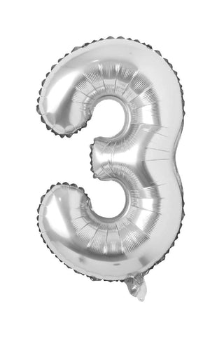 34 INCH FOIL NUMBER 3 - PartyExperts