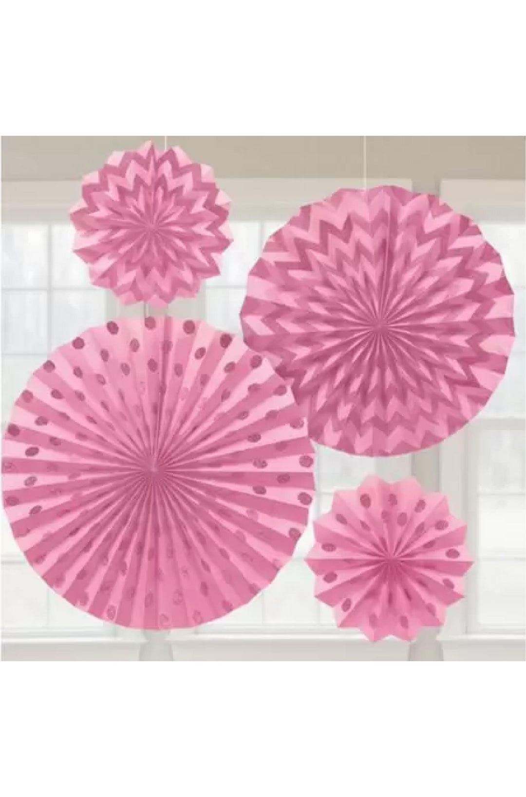 4 GILLTER FANS 40.6 CM - PartyExperts