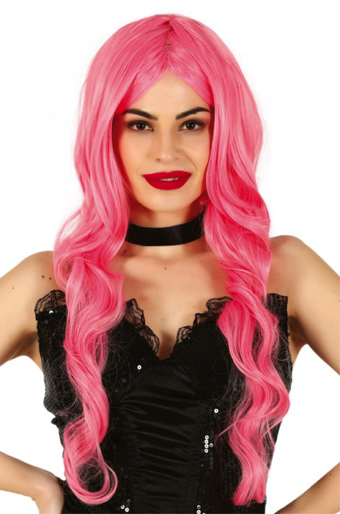 Pink Long Hair Wig.