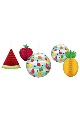 5 Hanging Decoration Party Supplies, One Size, Multicolor - PartyExperts