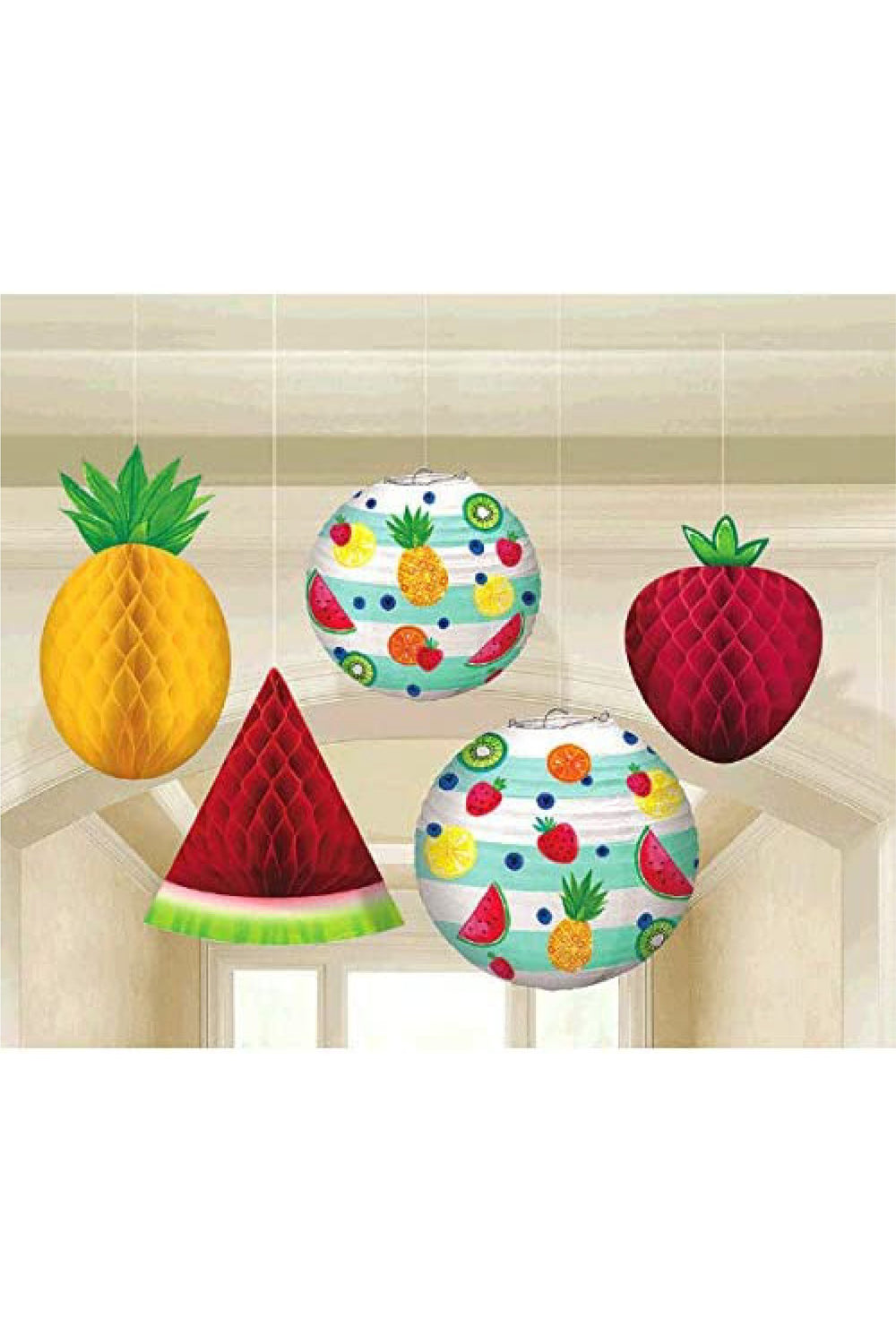 5 Hanging Decoration Party Supplies, One Size, Multicolor - PartyExperts