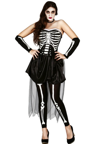 Adult Skeleton Woman Costume.