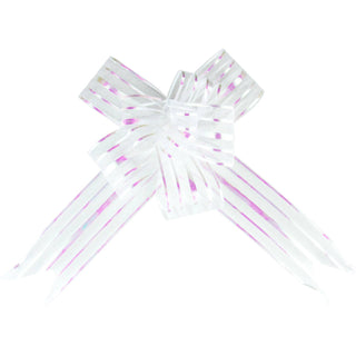 Accordion Ribbon White Tulle 80 cm - 5 pieces - PartyExperts