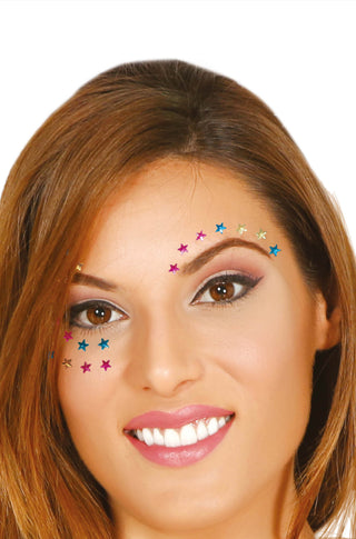 ADHESIVE STAR FACE JEWELLERY , style :15829 - PartyExperts