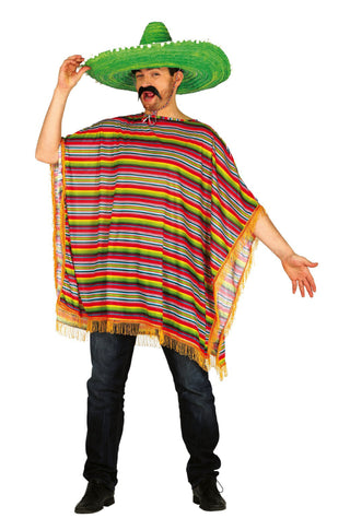 Adult Mexican Poncho Costume.