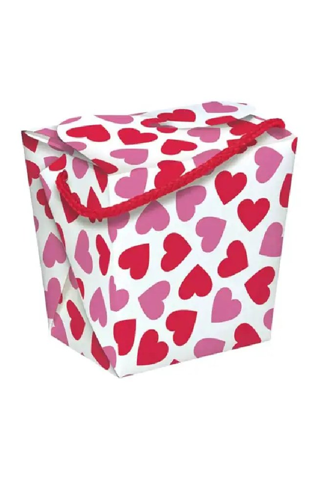 Anagram Pink AndWhite Hearts Pail Quart - PartyExperts