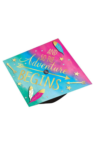And So The Adventure Begins Grad Cap Decorating Kit 1pc - PartyExperts