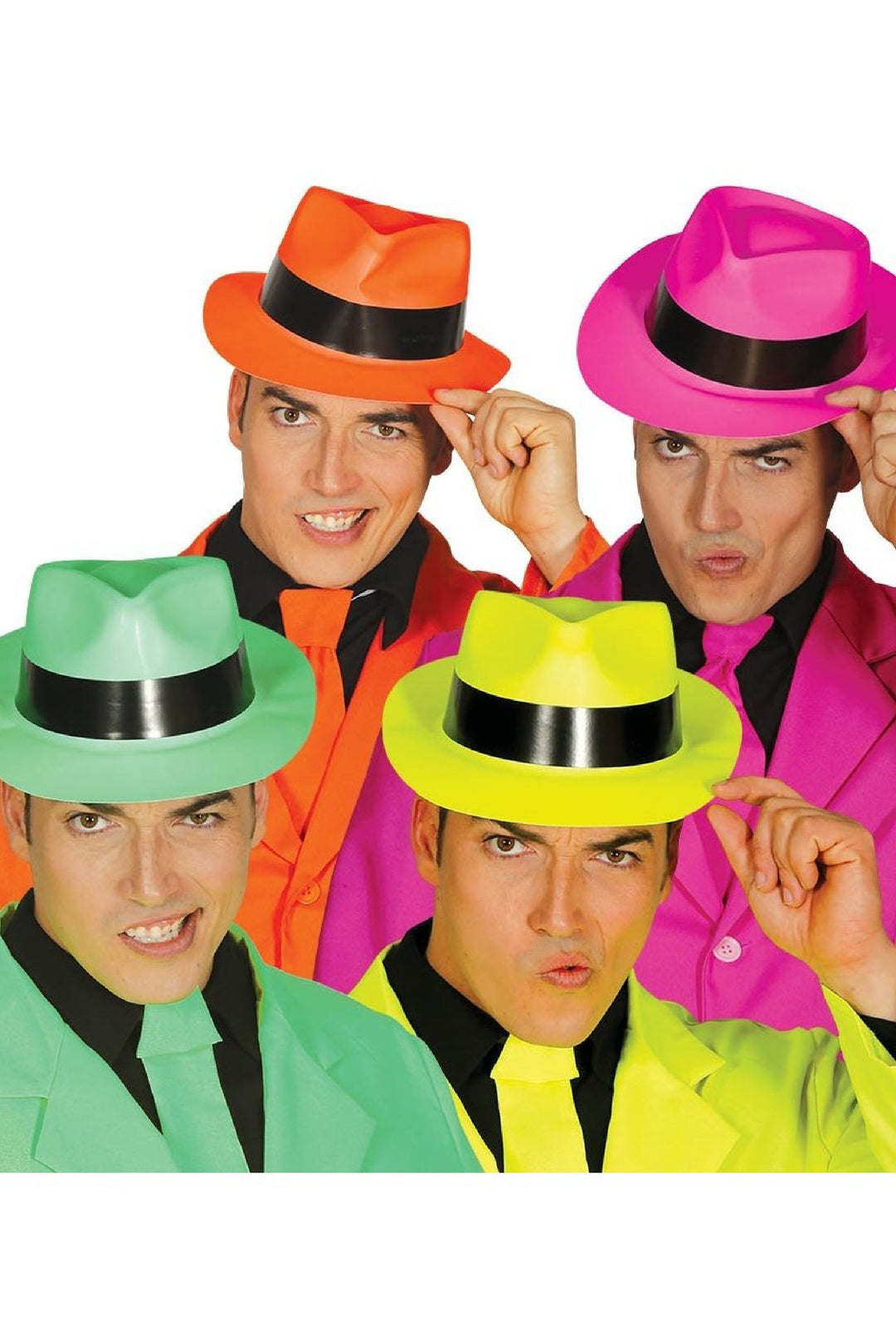ASSORTED COLOURS PLASTIC GANGSTER PVC - PartyExperts