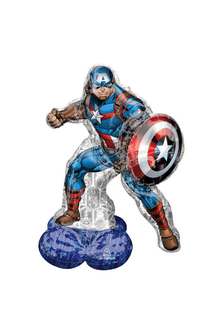 AVENGERS CAPATAIN AMERICA AIRLOONZ FOIL BALLOON - PartyExperts