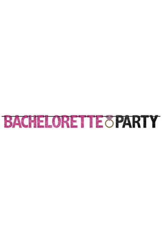 Bachelorette Glitter Party Banner - PartyExperts