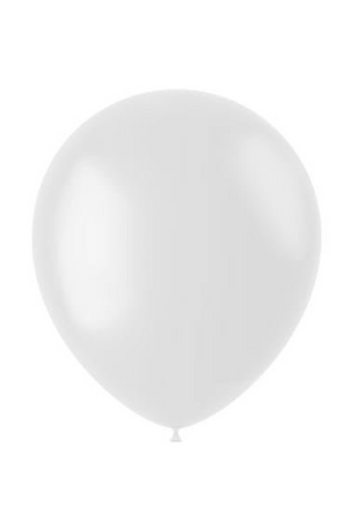 Balloons Coconut White Matt - 10 pieces - PartyExperts