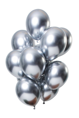 Balloons Mirror Effect Silver - PartyExperts