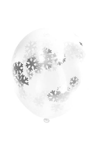 Balloons with Snowflakes Confetti - PartyExperts
