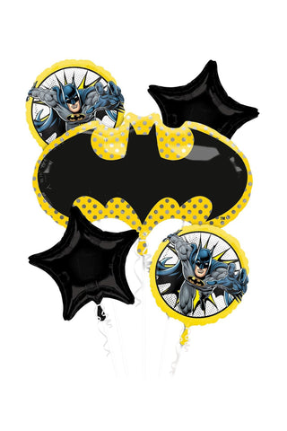 Batman Balloon Bouquet 5pcs - PartyExperts