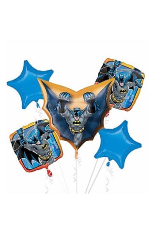 Batman Birthday Foil Balloon Bouquet 5pcs - PartyExperts
