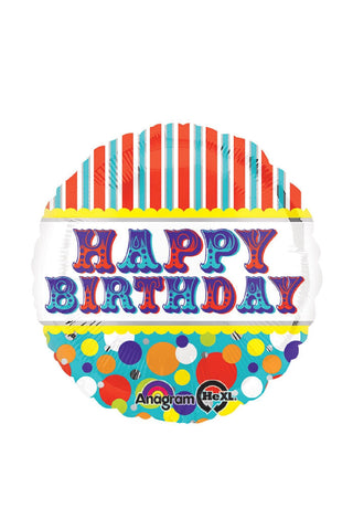 Bigo Top Happy Birthday Foil Balloon 18in - PartyExperts