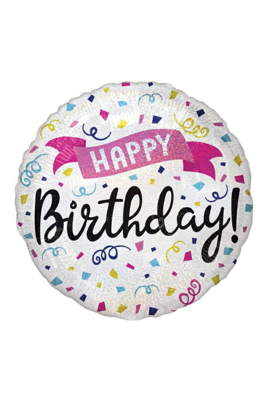 BIRTHDAY SPARKLE BANNER HOLO BALLOON 18INCH - PartyExperts