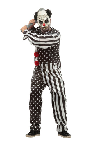 Black and White Clown Costume - PartyExperts