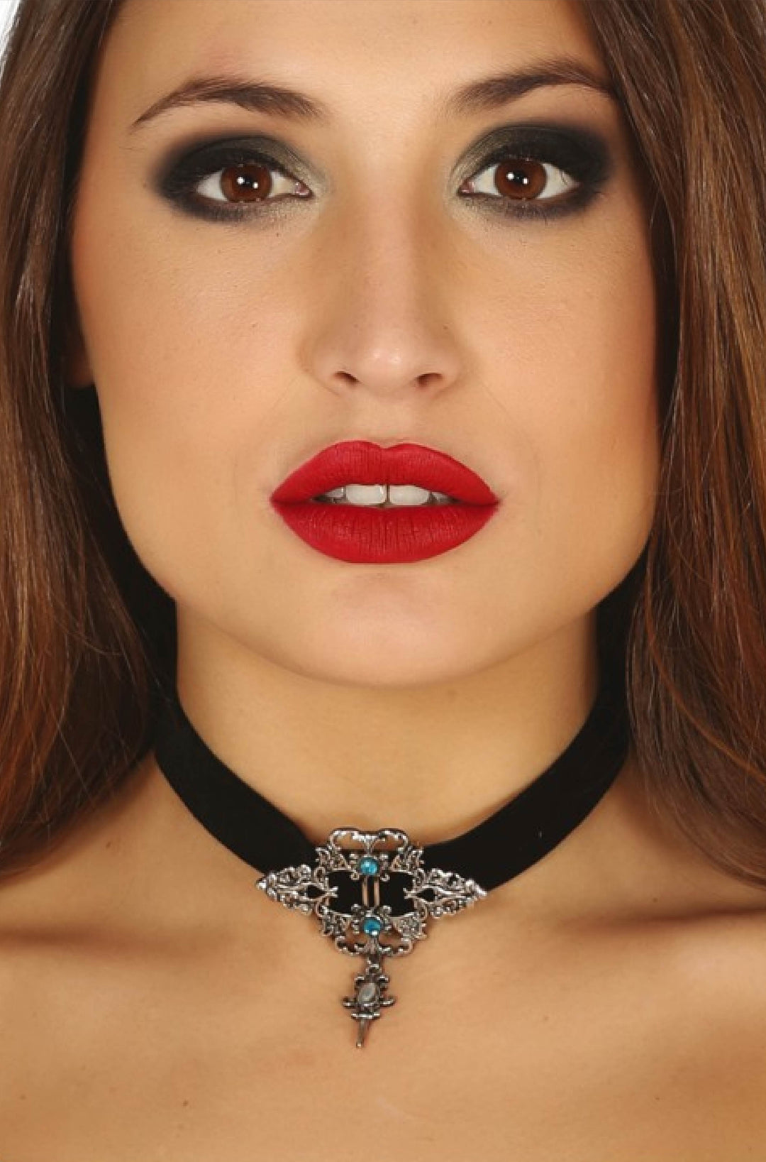 BLACK CHOCKER WITH BLUE STONES - PartyExperts