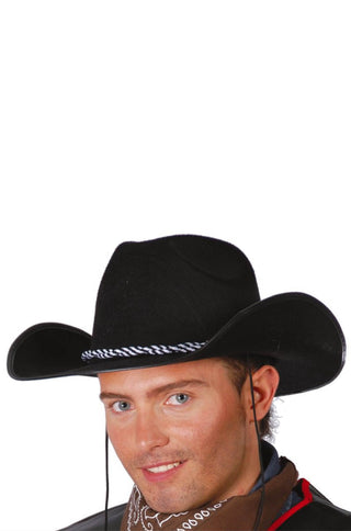 Black Felt Cowboy Hat.