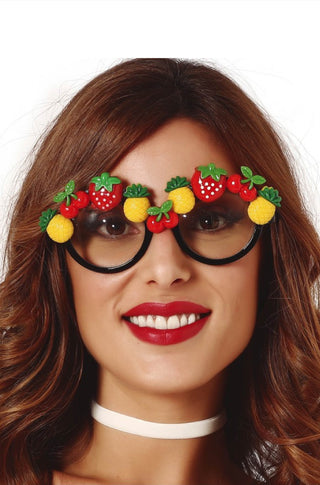 BLACK GLASSES WITH FRUITS - PartyExperts