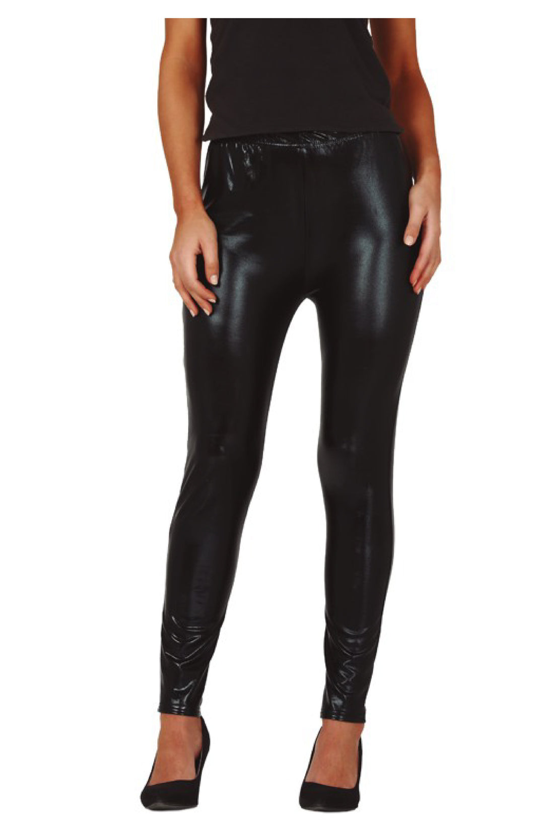 Black Metallic Leggings.